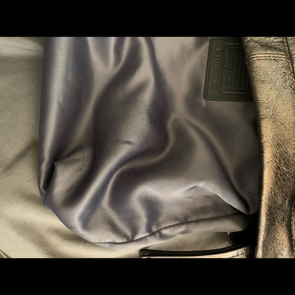 Coach Brooke Metallic Leather Tote Purse - Picture 8 of 8